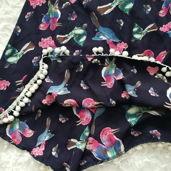 Voom by Joy Han Blue Floral Print Top Sz XS - Picture 7 of 9